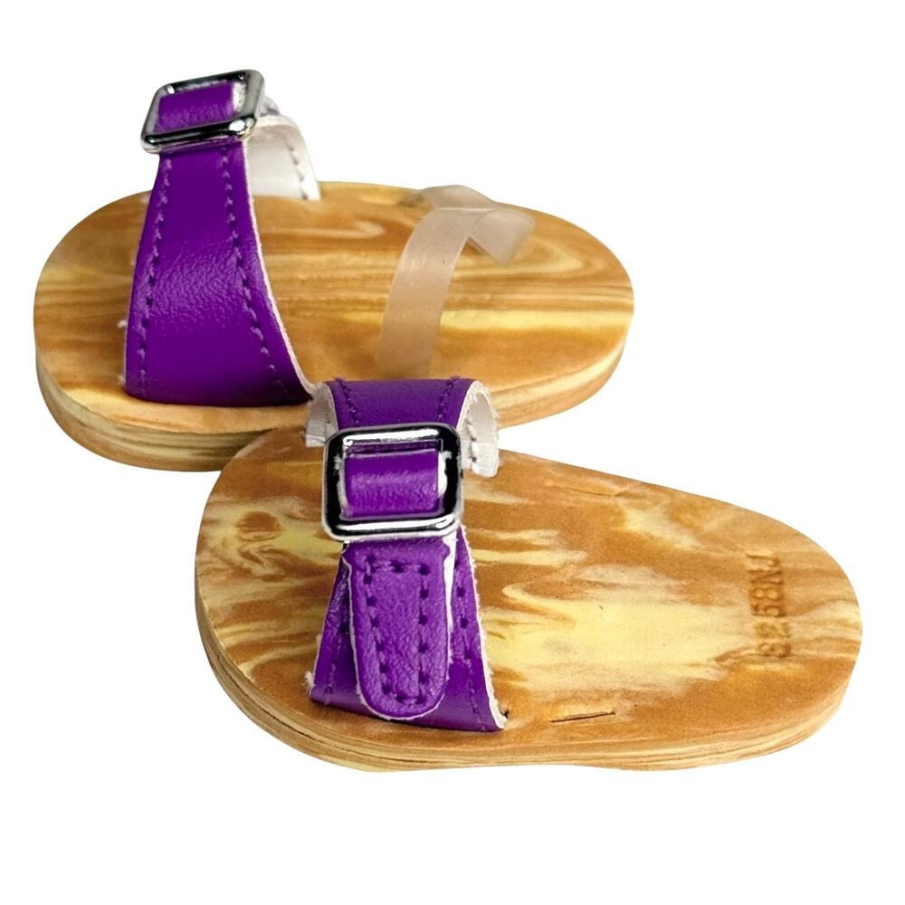 American Girl Doll Shoes Julie Meet Outfit Purple Sandals Accessory BeForever #2 - Picture 3 of 8